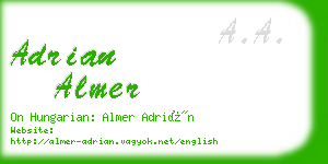 adrian almer business card